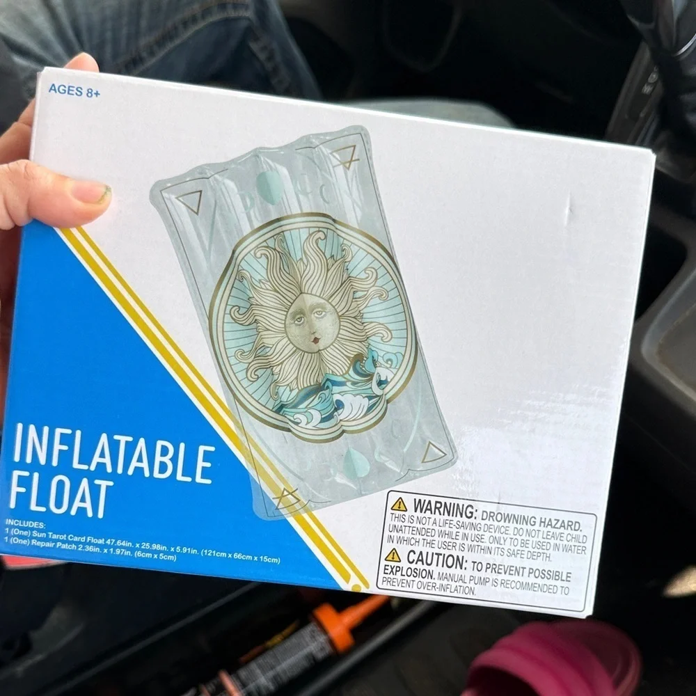 Sunburst Inflatable Float - Blue and White NEW